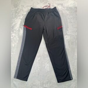 AND1 Black Joggers with Red Stripe